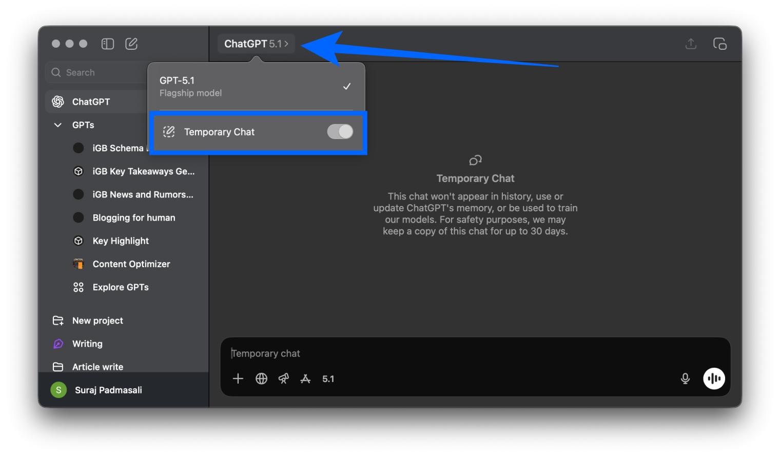 Use Temporary Chat When You Want No Personalization on Desktop Use temporary chat when you want no personalization on desktop