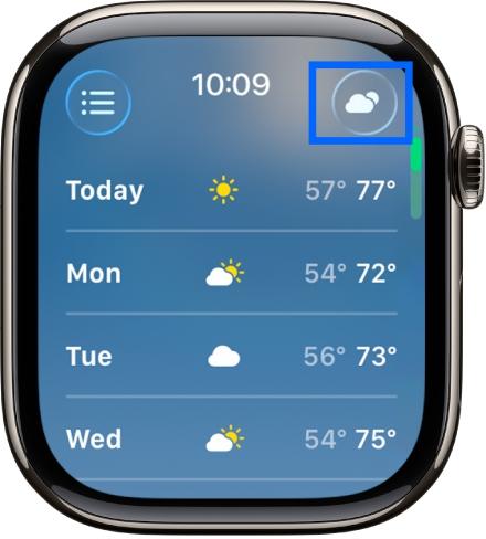 Weather Icon in Apple Watch Weather icon in apple watch