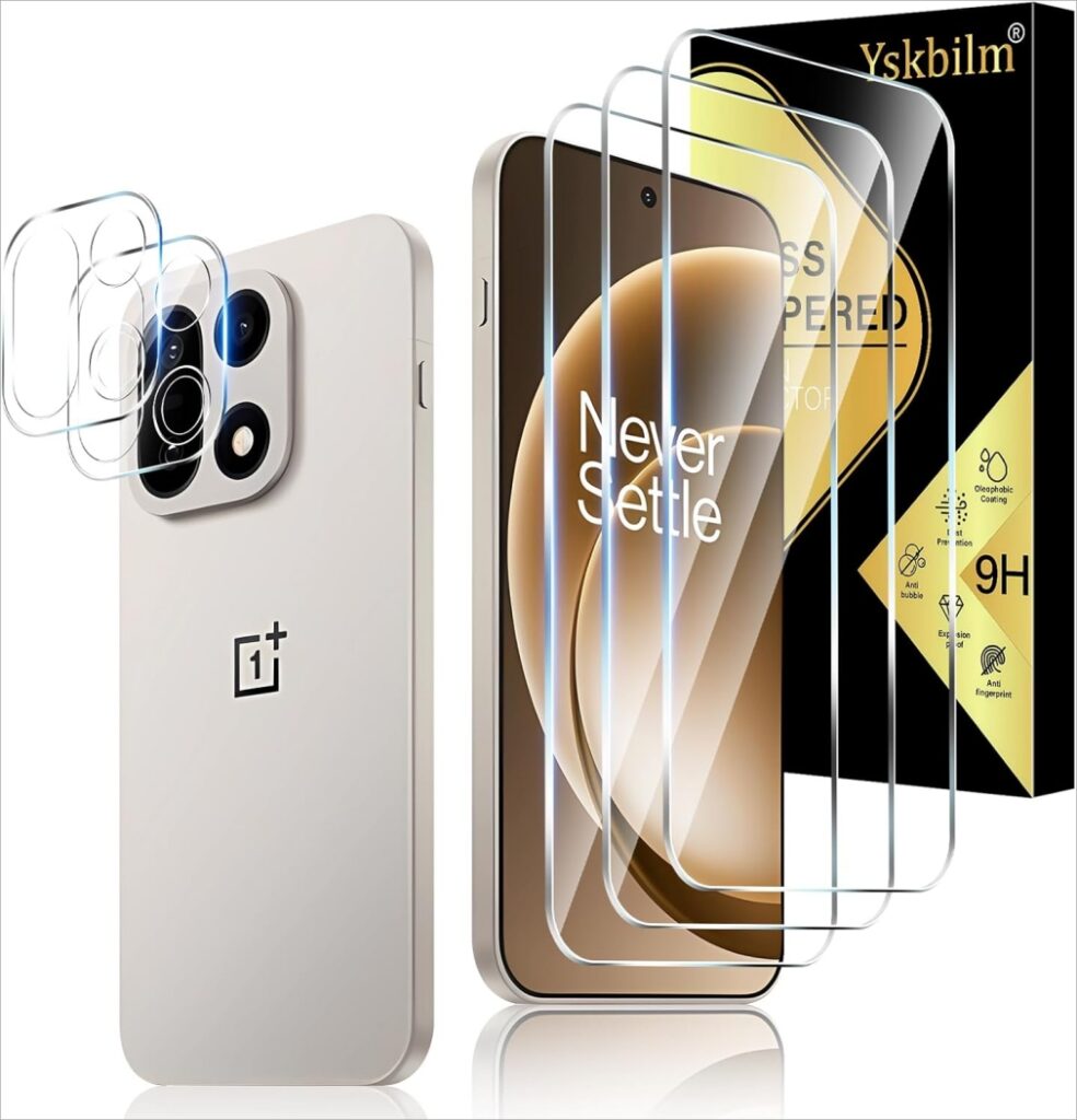 Yskbilm Screen Protector for OnePlus 15 with Camera Lens Protector