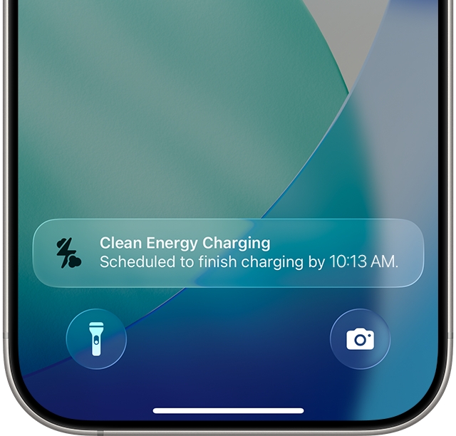 Clean Energy Charging on iPhone