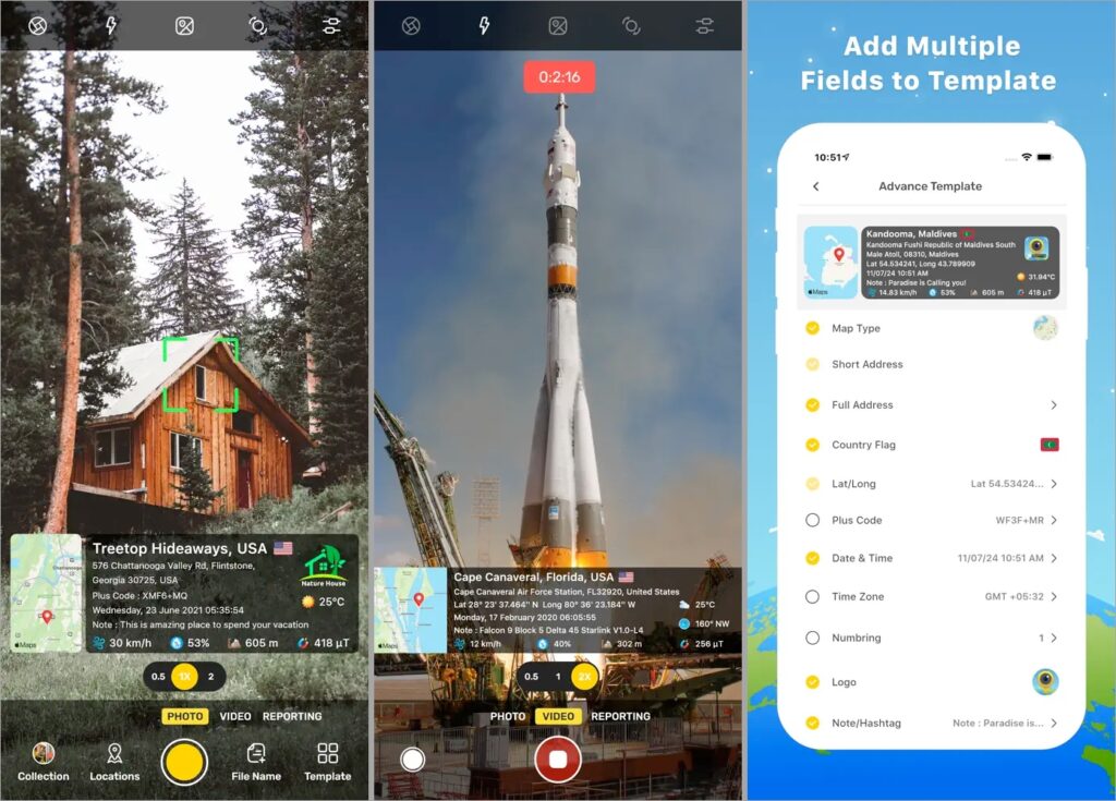 GPS Map Camera App for iOS and Android