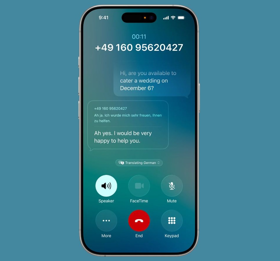 Live Translation for Calls in iOS 26
