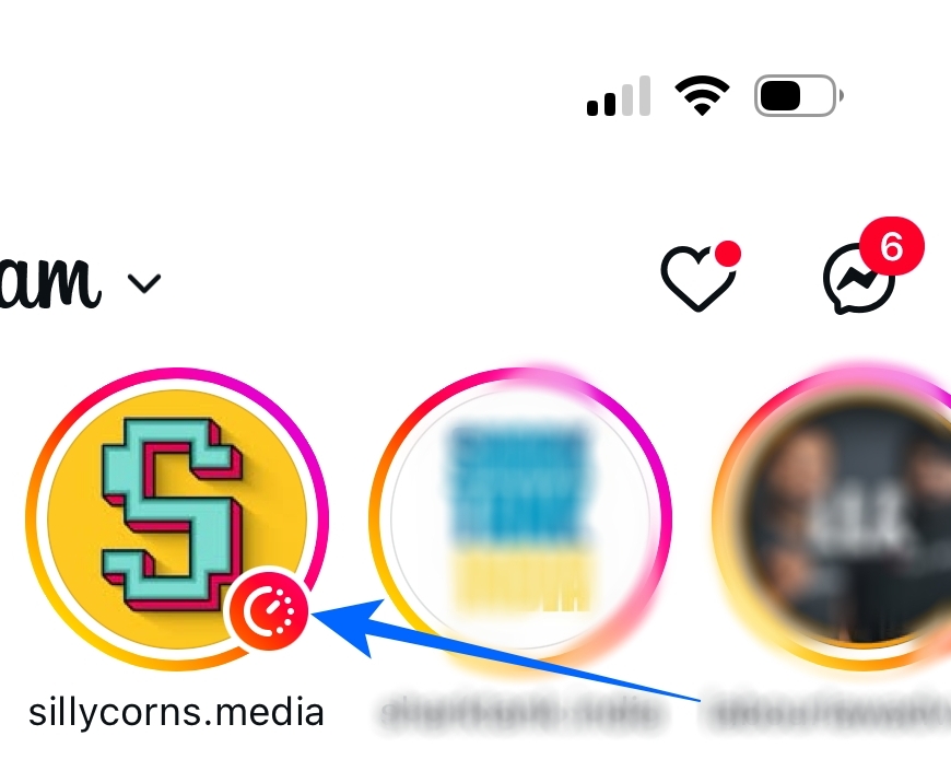 New Instagram Timer Symbol on Story