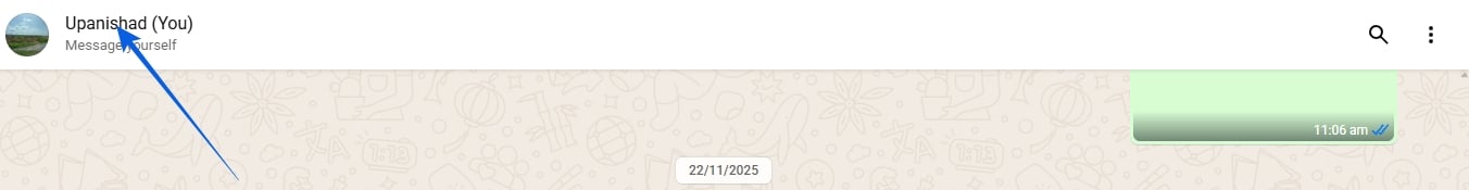 Click on WhatsApp Profile Picture