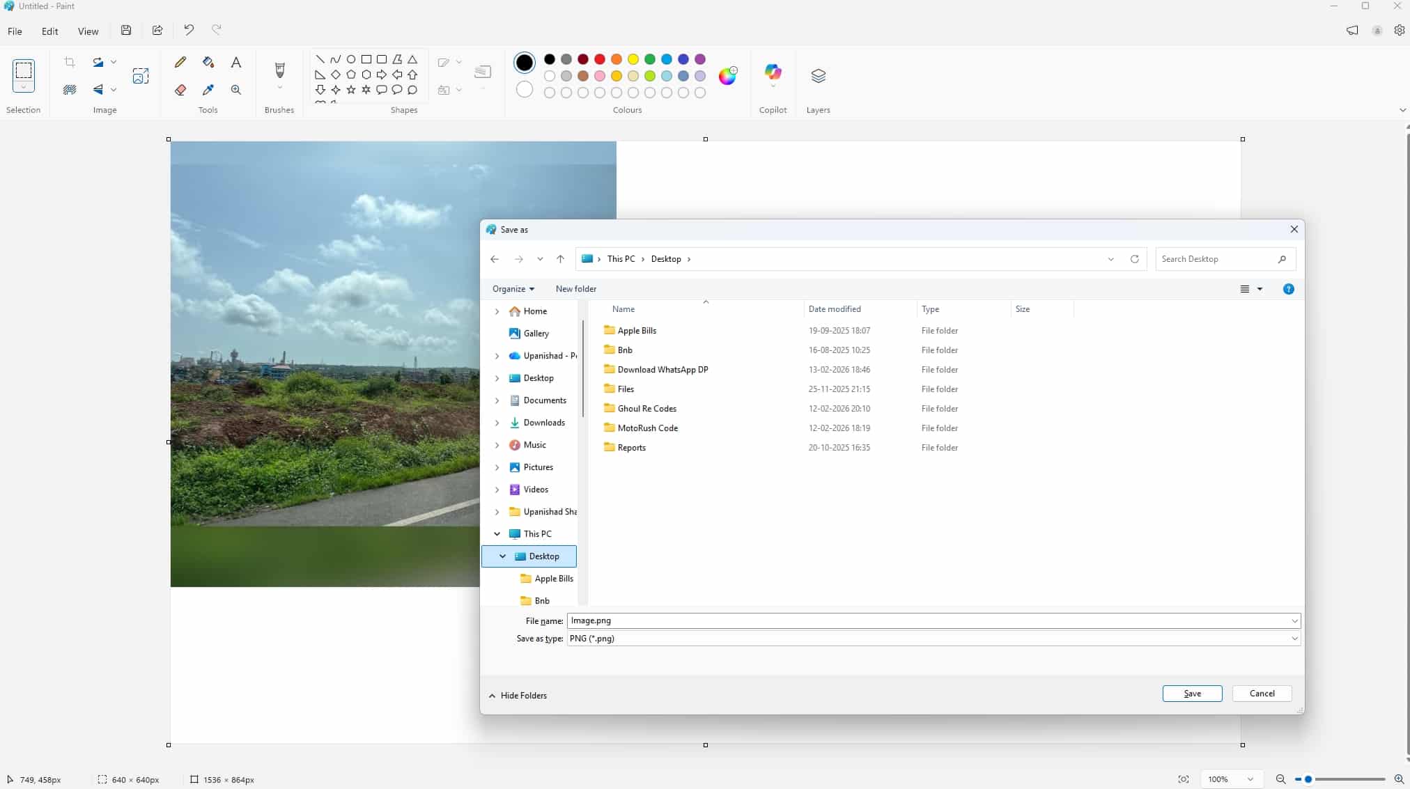 Paste and Save the WhatsApp Image
