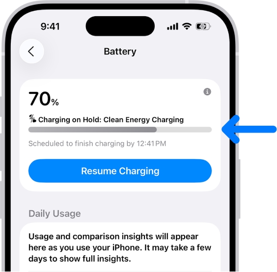 Resume Charging on iPhone