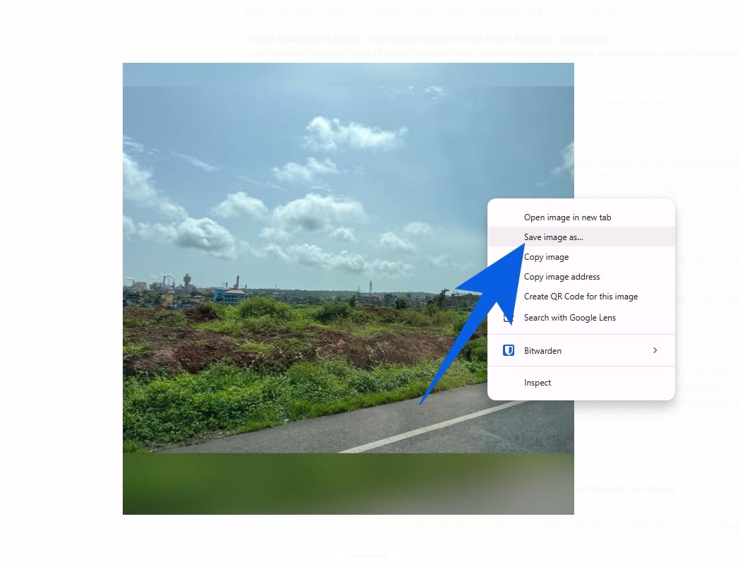 Right-click and select Save Image as