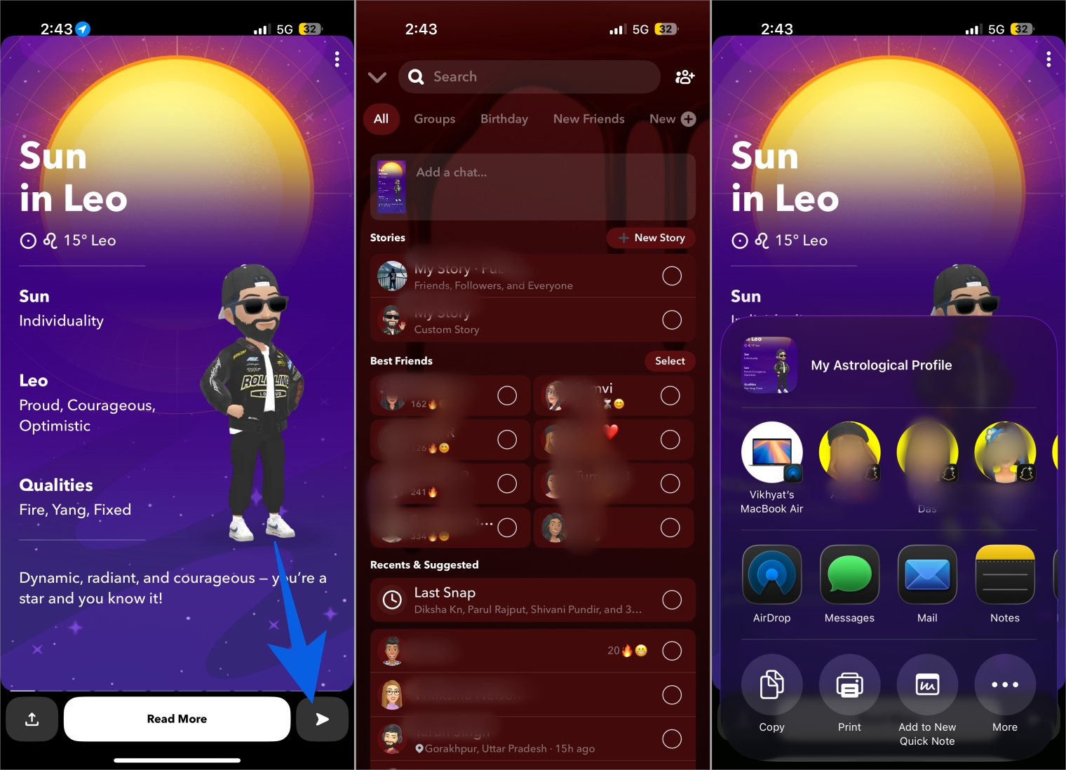 Share Your Astrological Profile on Snapchat