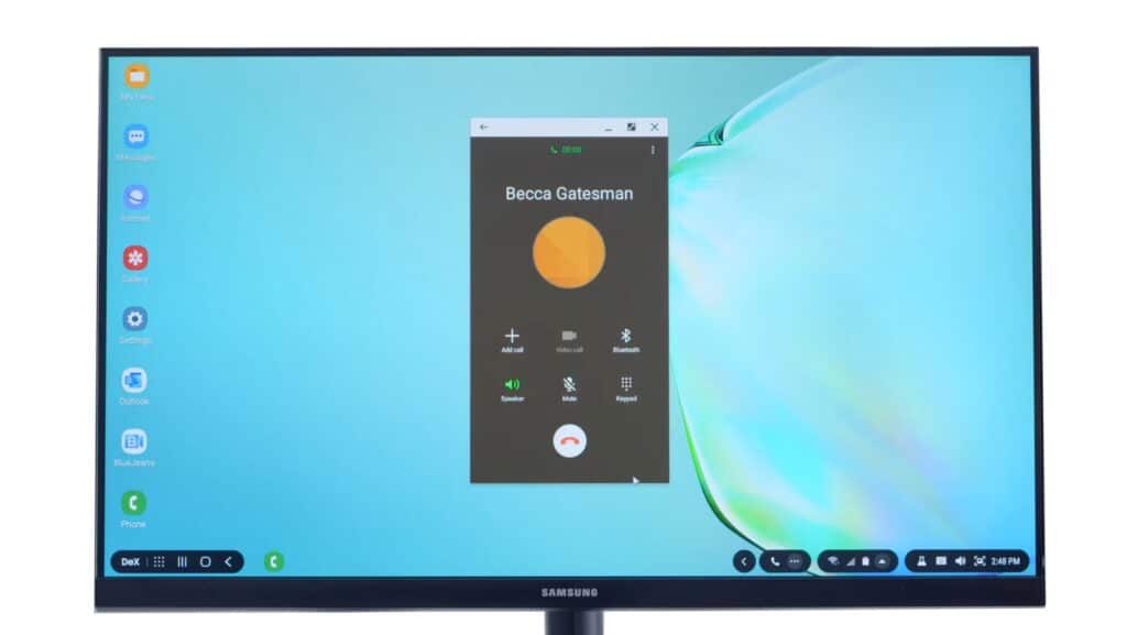 This is your home screen in DeX