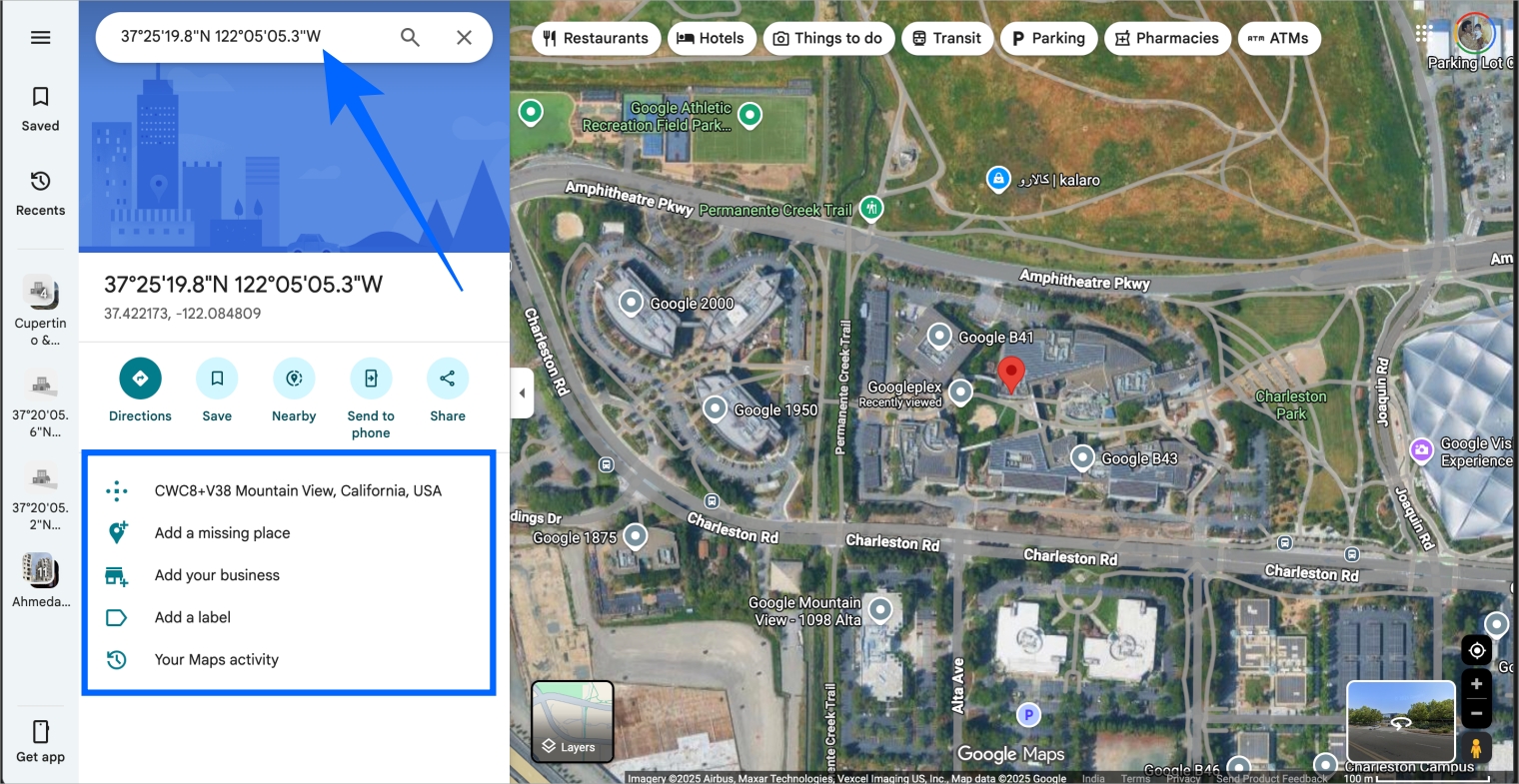Use GPS Coordinates in Google Maps on Desktop