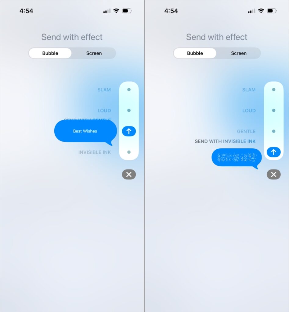iMessage Bubble Effects