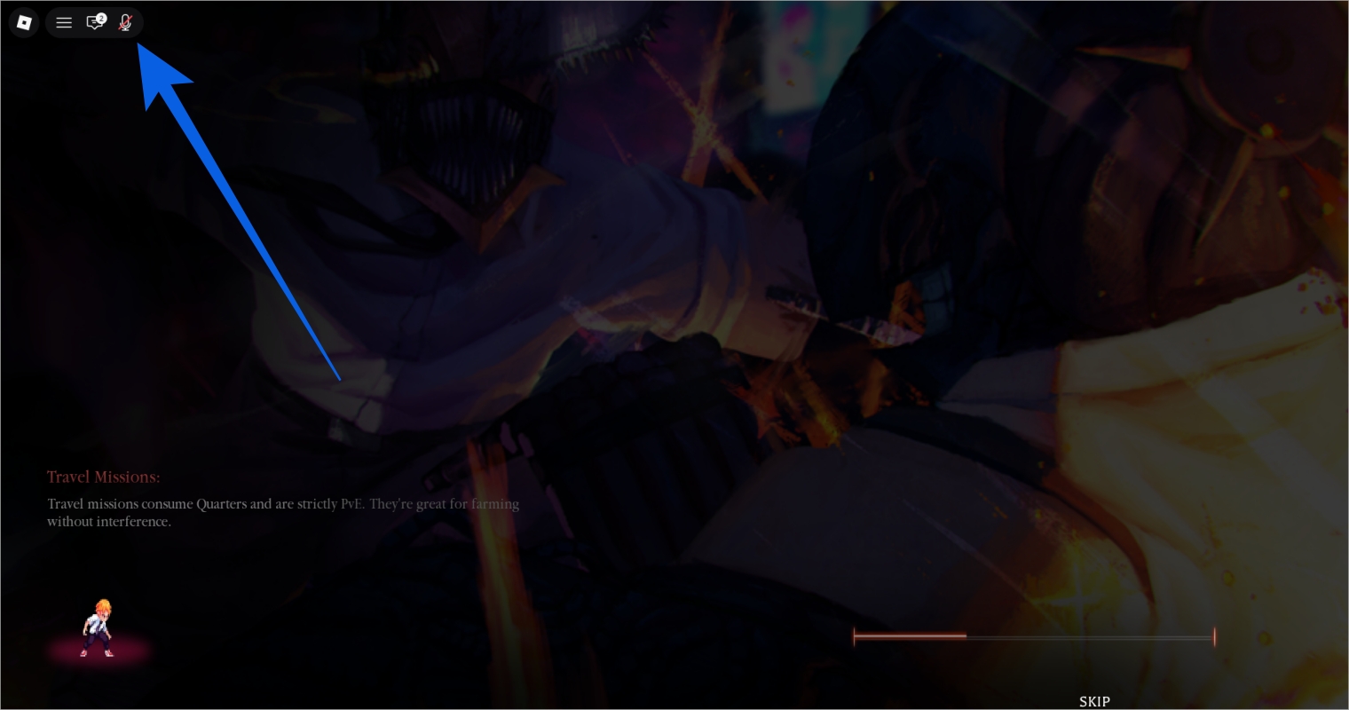 Click the Mic button on the top left to enable voice chat on Roblox