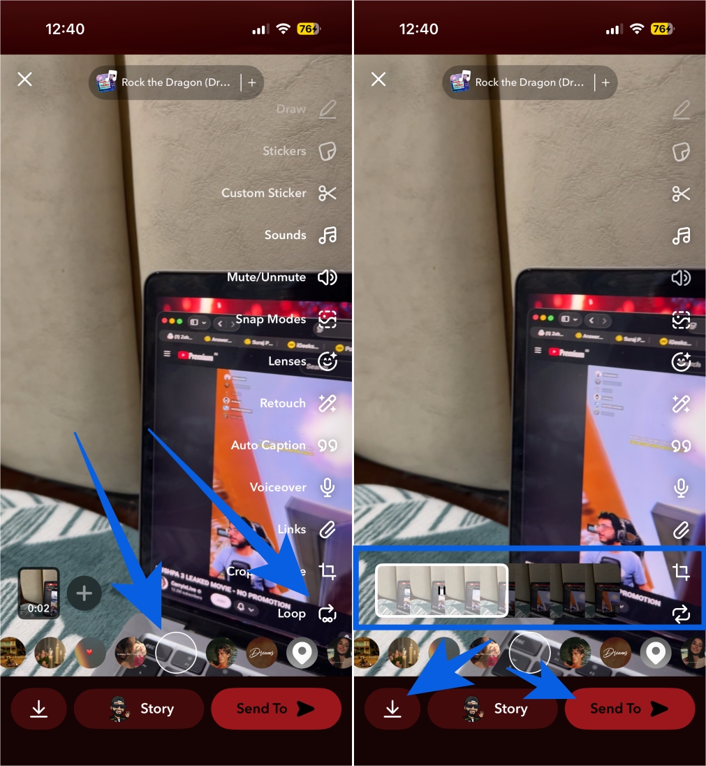 Make a Boomerang Video on Snapchat