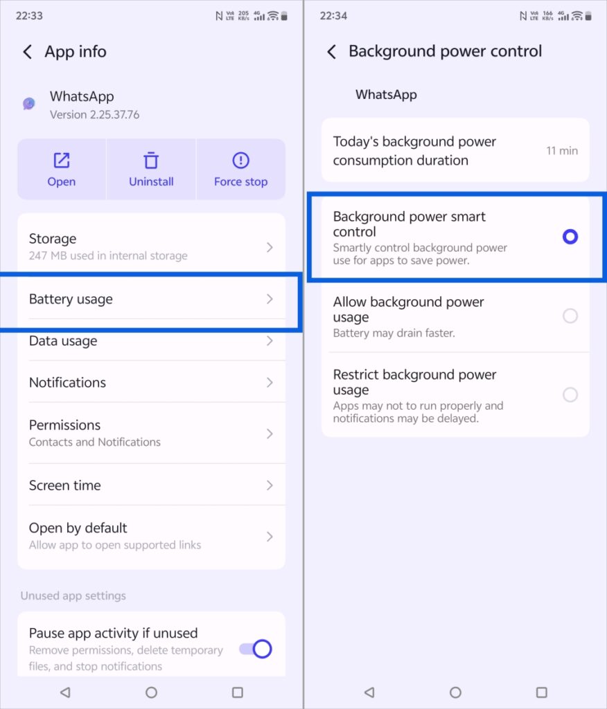 Restricted will give you the best battery life on Android