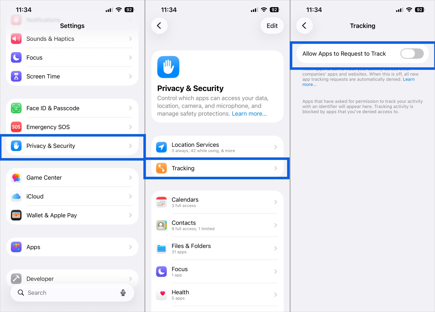 Turn Off App Tracking Completely on iPhone
