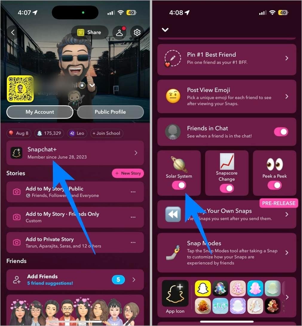 Turn On Snapchat Solar System