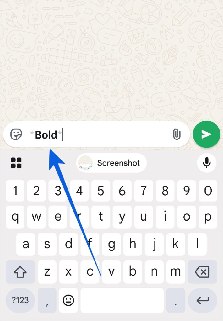 Bold text on WhatsApp
