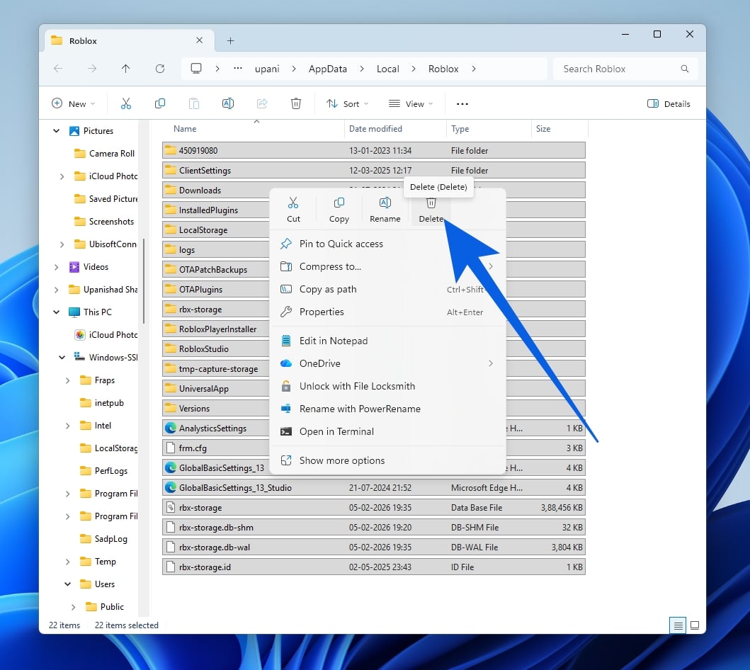 Clear Local App Data on PC