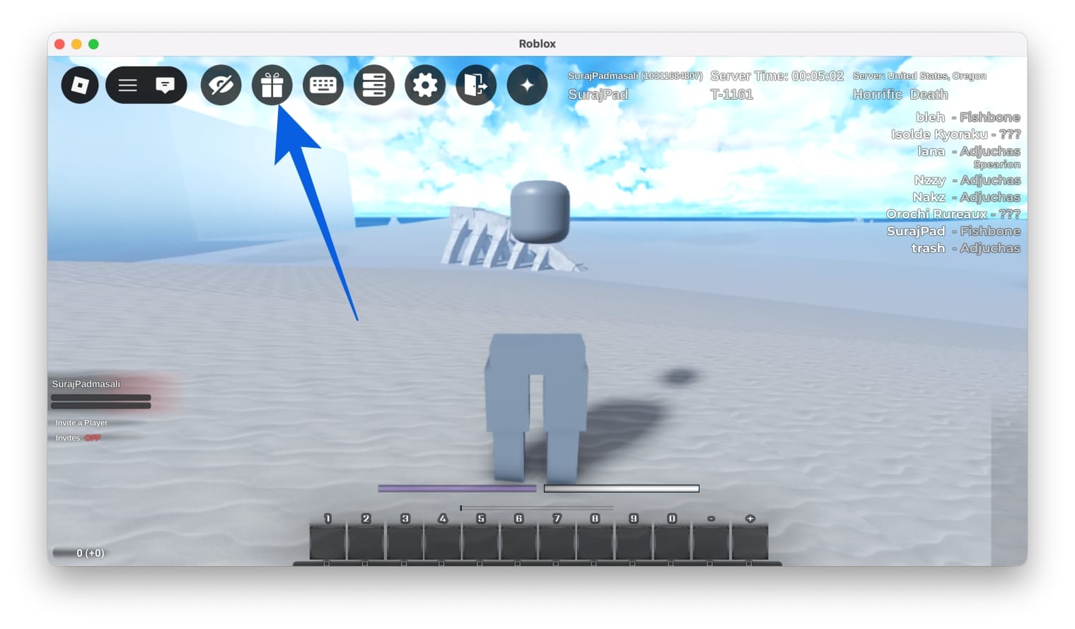 Click the Code Redemption button at the top left side