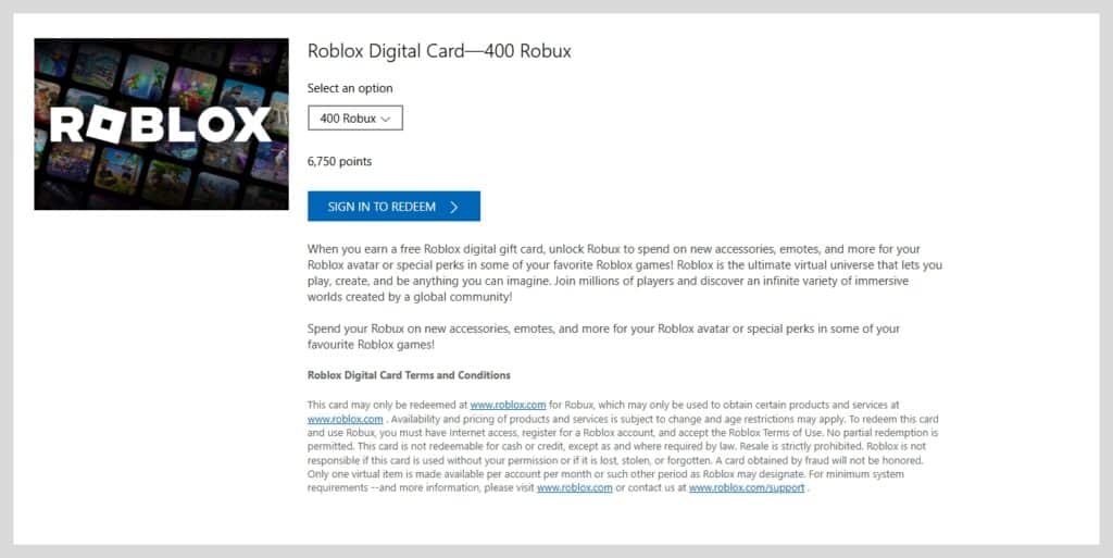 Earn Free Robux from Microsoft Rewards