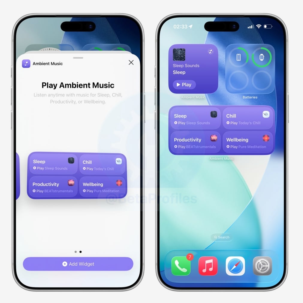 New Ambient Music Widget