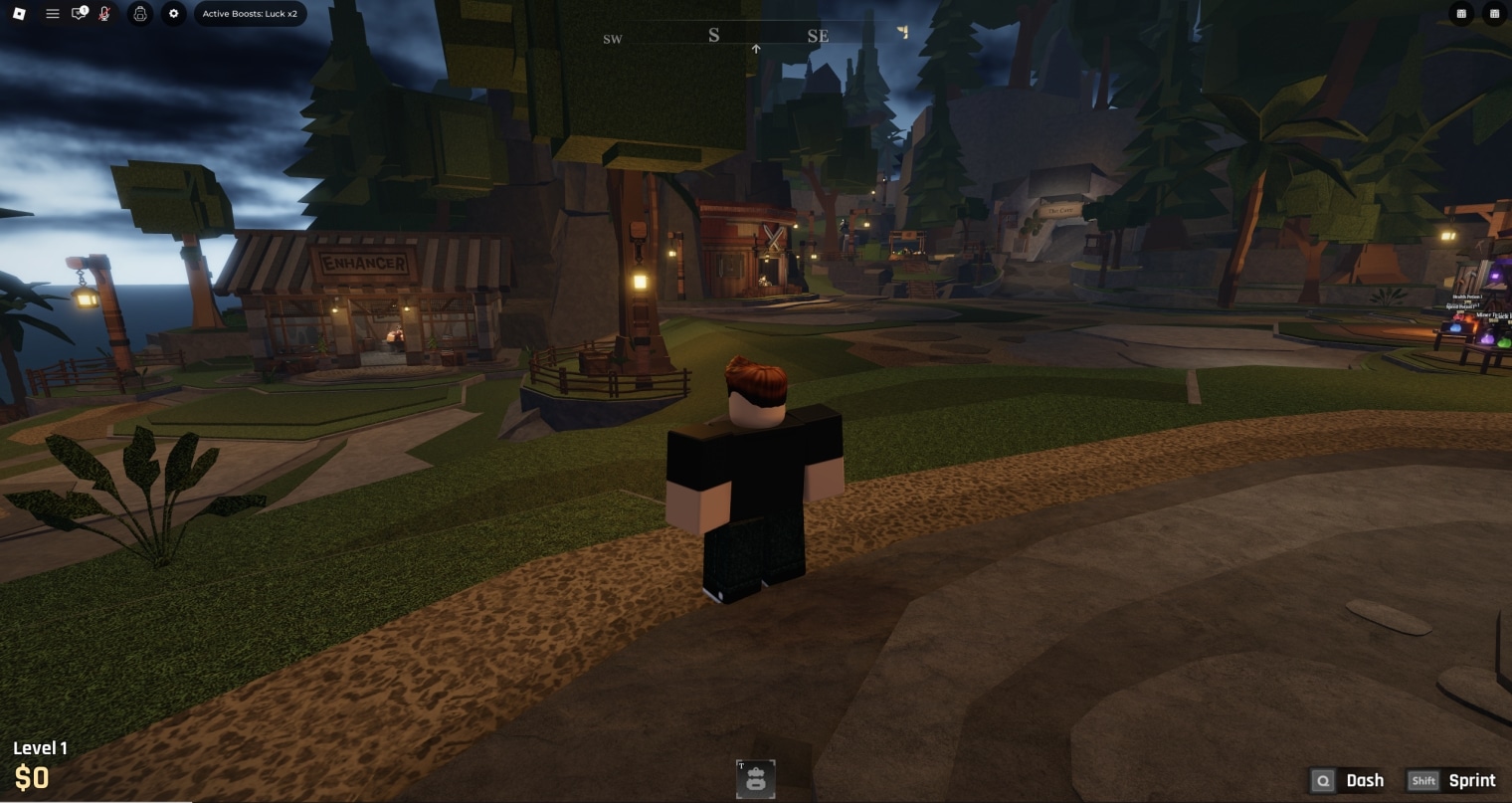 Once you spawn in Stonewakes Cross map, look to right to see The Cave sign