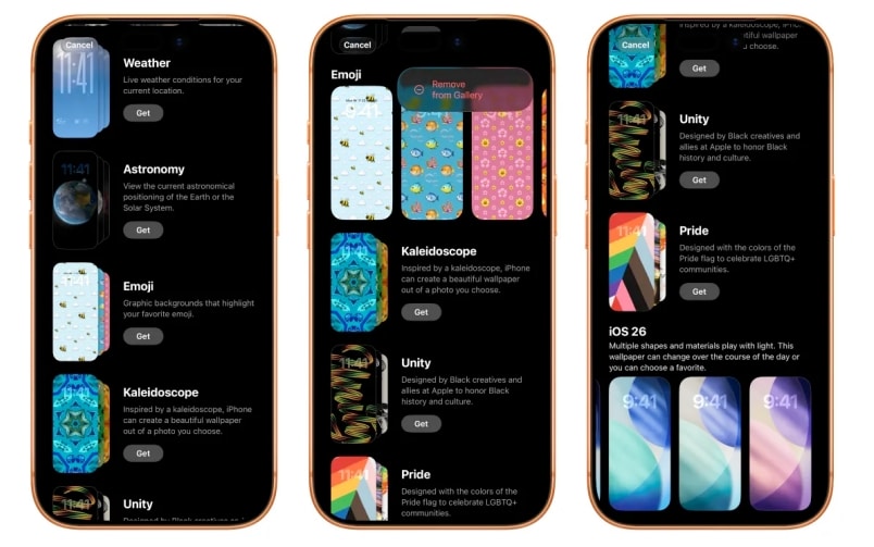 Redesigned Wallpaper and Watch Face Galleries