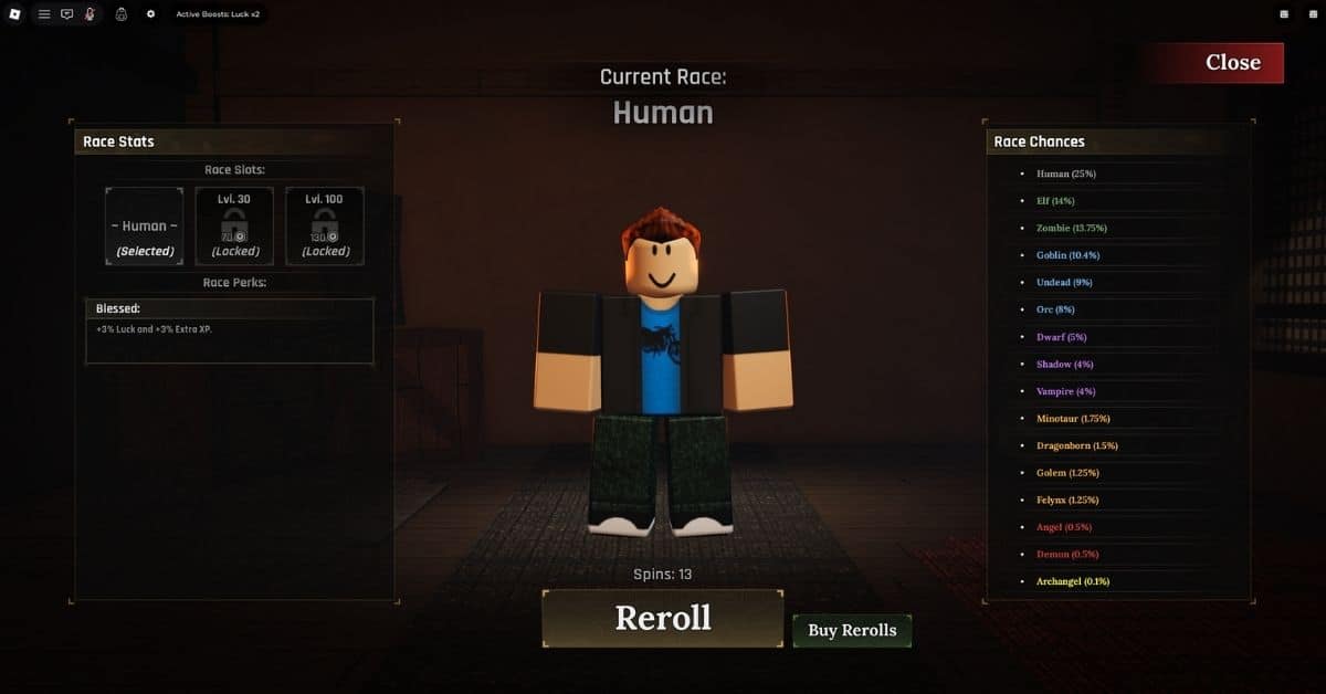 Reroll Races in The Forge