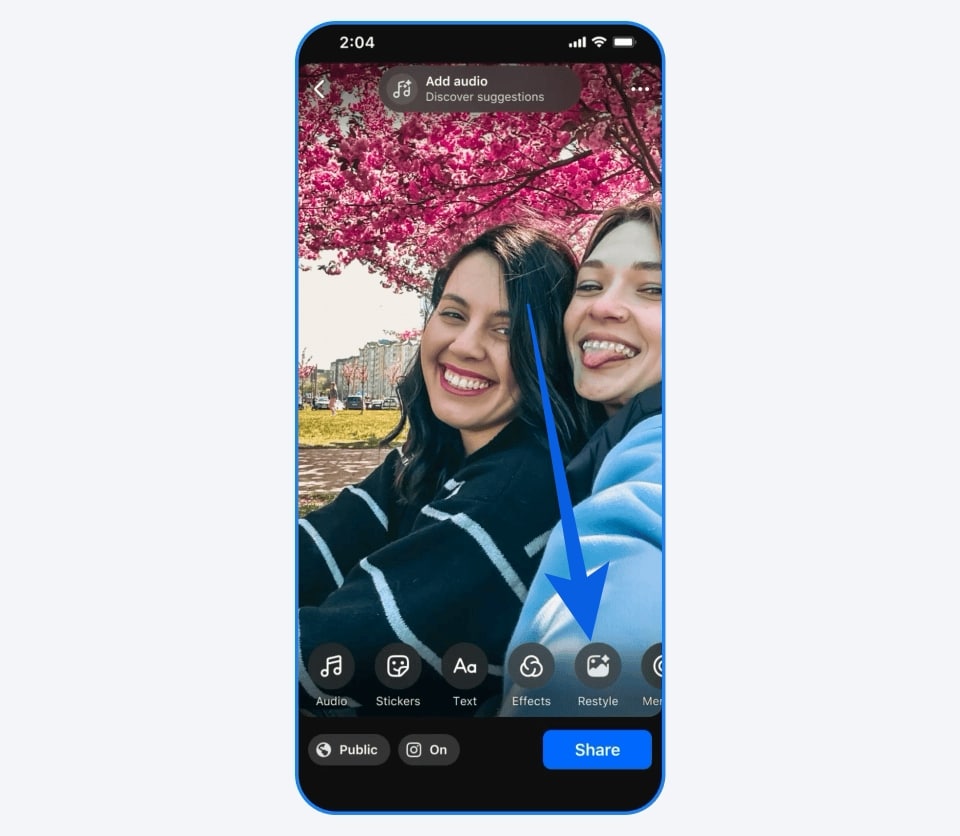 Restyle Your Stories and Memories With Meta AI