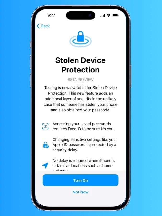Stolen Device Protection Now Enabled by Default