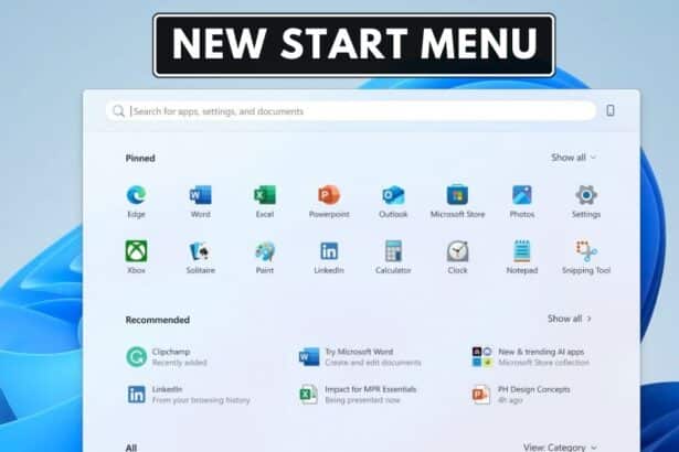Windows 11 New Start Menu