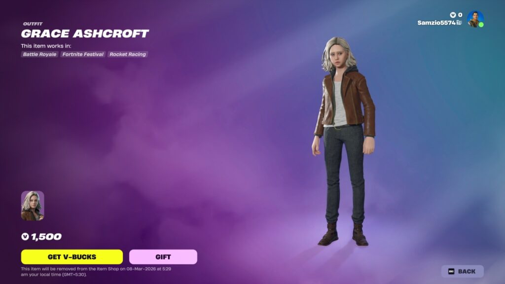 Grace Ashcroft Fortnite Free Skin
