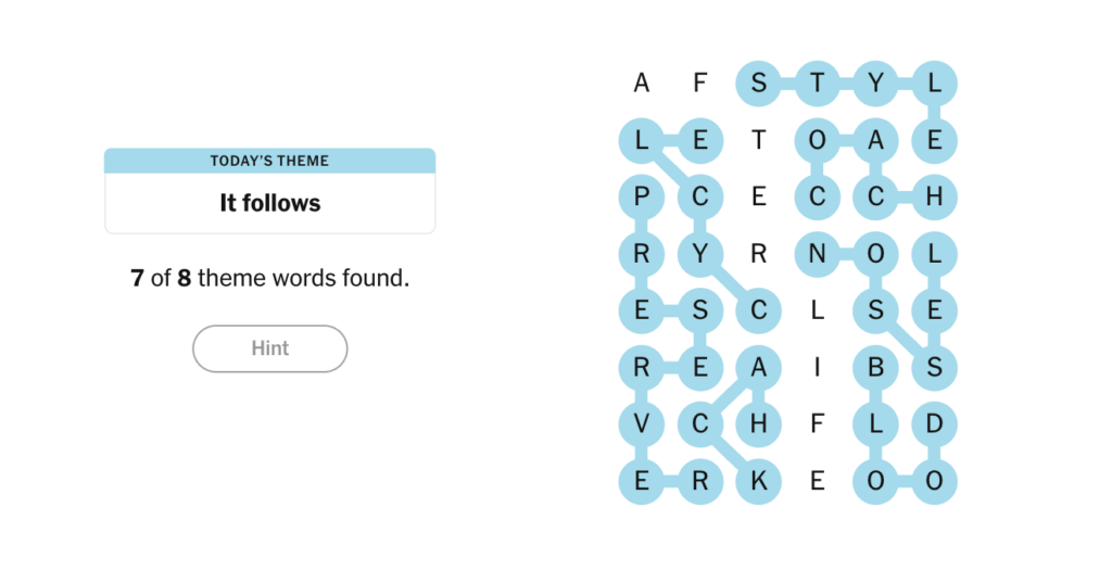 NYT Strands Spangram Remaining