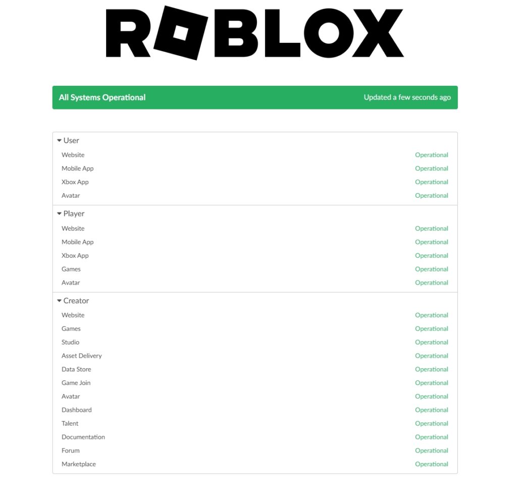 Roblox Server Status