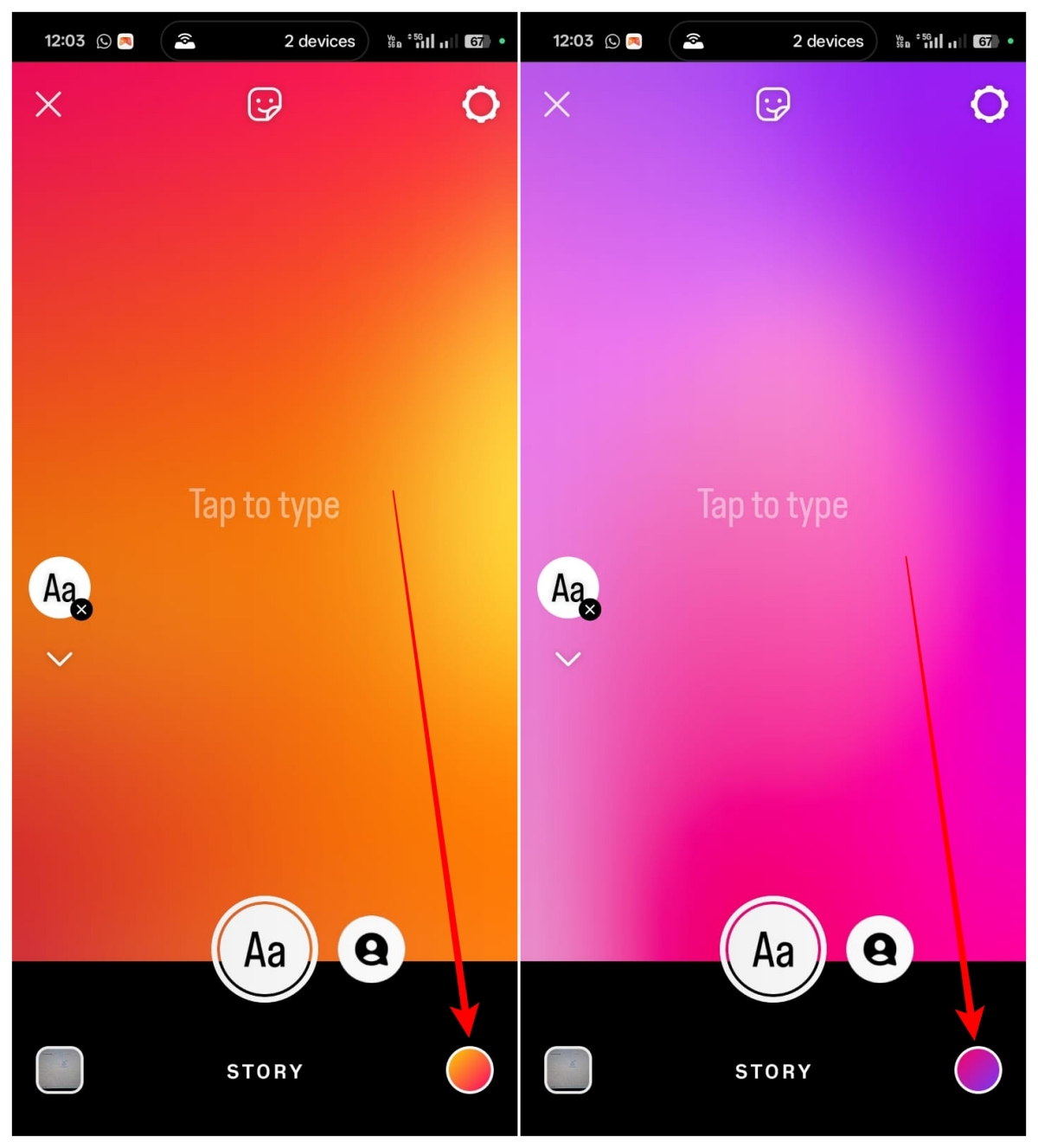 Use Create Mode for Gradient Backgrounds on Instagram Stories