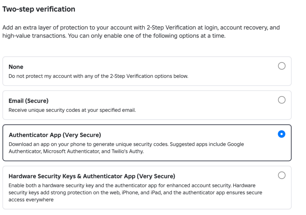 Enable Roblox 2-Step Verification