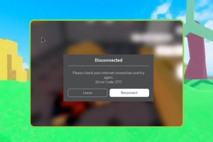 Fix Roblox Error Code 277