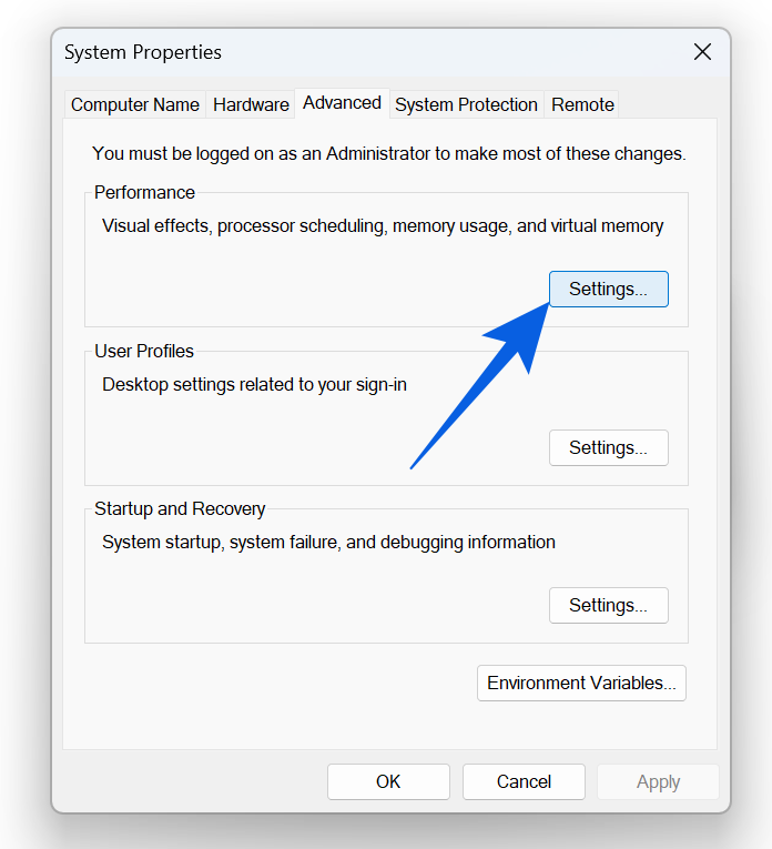 Increase Virtual Memory Performance Settings