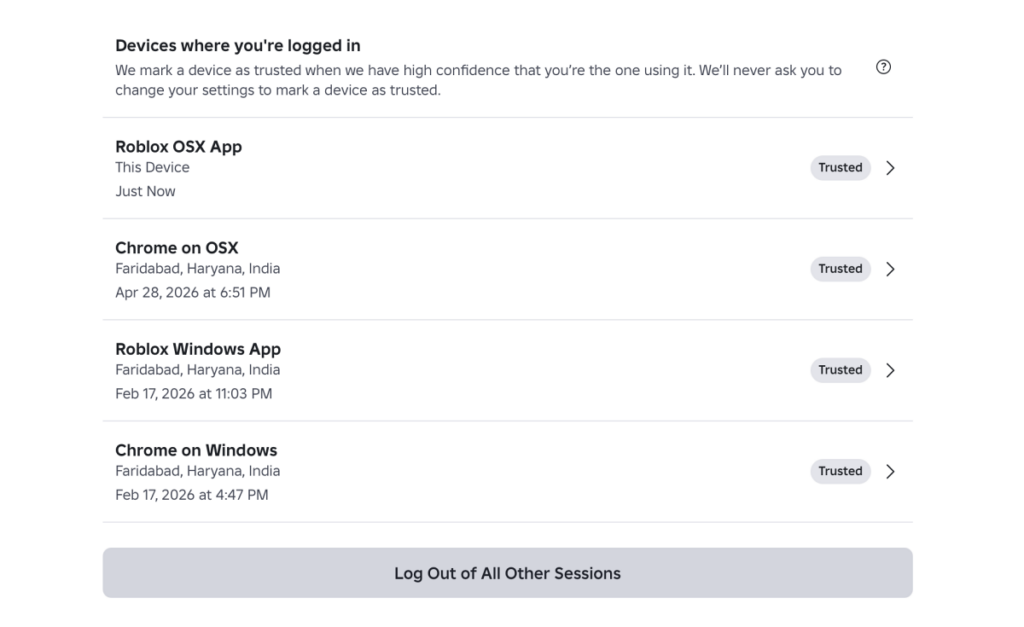 Log Out from Shared Devices