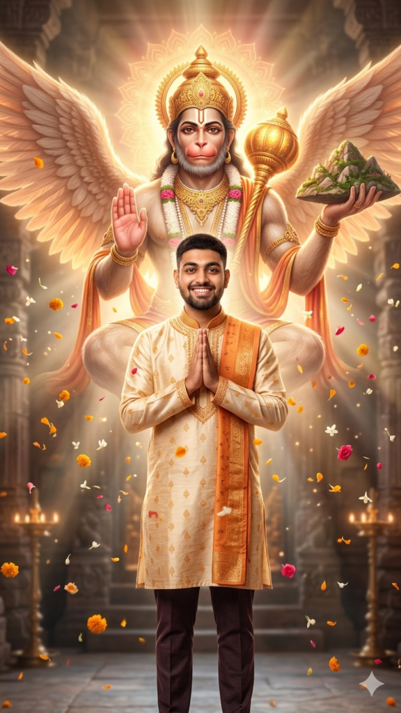 Powerful Hanuman Jayanti devotional scene