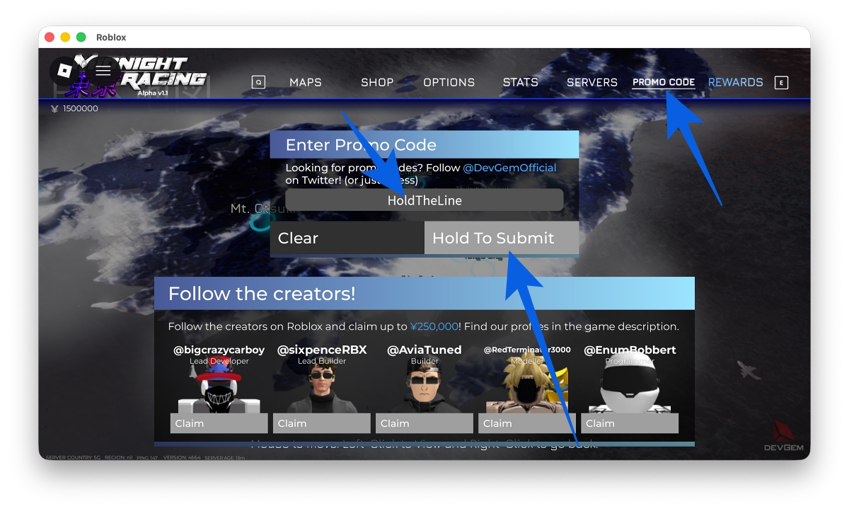 Redeem Midnight Racing Tokyo Codes