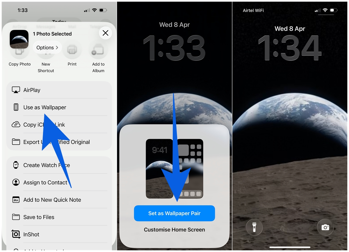 Set the Edited Image as Your iPhone Wallpaper