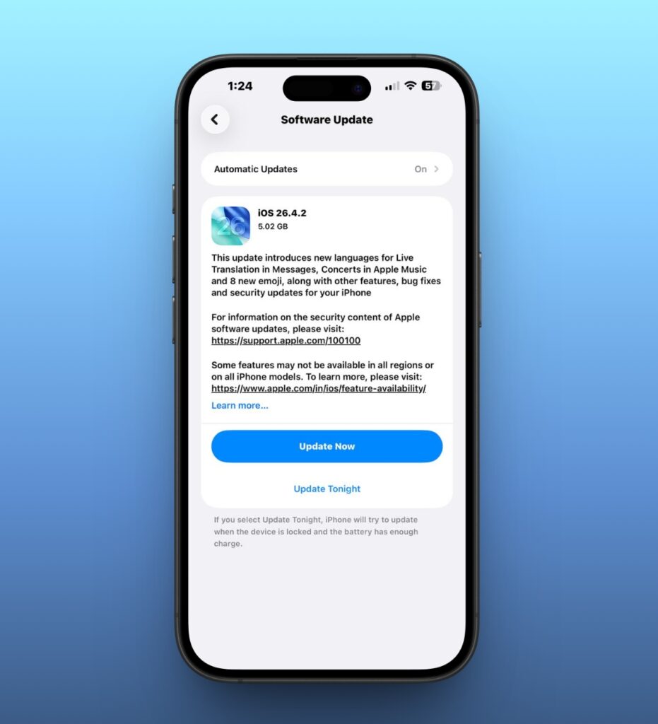 What's New in iOS 26.4.2