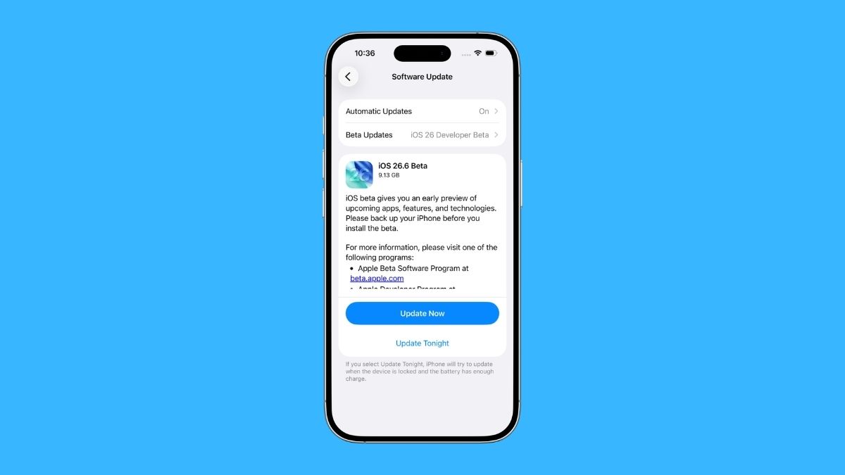 Apple Releases iOS 26.6 Beta 1