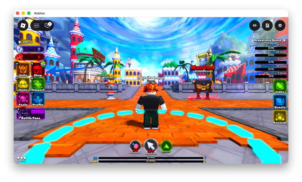 Click Shop in World Fighters Game