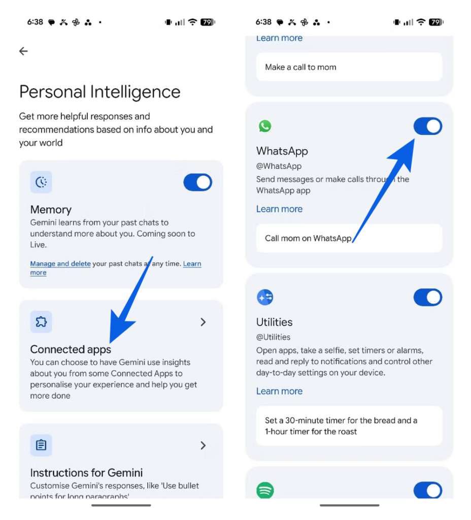 Enable WhatsApp Integration in Gemini