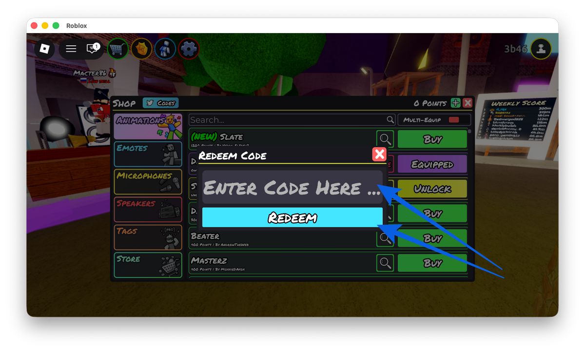 Enter Code to Redeem Funky Friday Codes