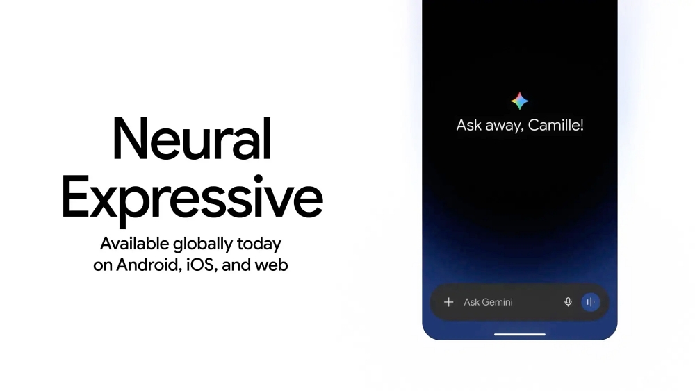 Gemini app received name Neural Expressive