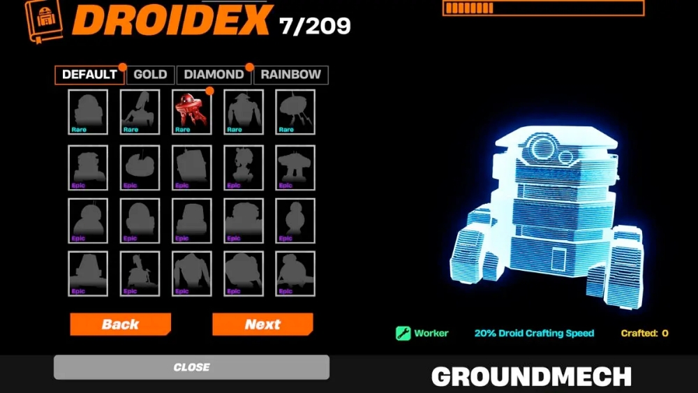 Get the Groundmech Droid in Fortnite Droid Tycoon