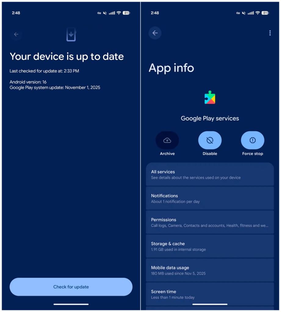 Google System Update on Your Device